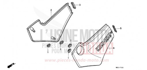 COUVERCLE LATERAL NTV650P de 1993